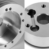 Fits GM, Chevy, Buick, GMC, and Flaming River Columns 5 & 6-Hole Steering Wheel Hub Adapter Kit -Chrome