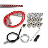 Fits GM, Chevy, Buick, GMC, and Flaming River Columns 5 & 6-Hole Steering Wheel Hub Adapter Kit -Chrome