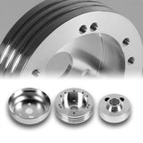 Fits GM, Chevy, Buick, GMC, and Flaming River Columns 5 & 6-Hole Steering Wheel Hub Adapter Kit -Chrome