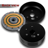 Fits 1978-1991 Ford F-150 F-250 F-350 Truck 5 & 6-Hole Steering Wheel Hub Adapter Kit -Black