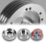 Fits 1978-1991 Ford F-150 F-250 F-350 Truck 5 & 6-Hole Steering Wheel Hub Adapter Kit -Chrome