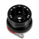 Fits 1970-1977 Ford F-150 F-250 F-350 Truck 5 & 6-Hole Steering Wheel Hub Adapter Kit -Black
