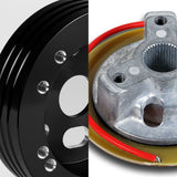 Fits 1970-1977 Ford F-150 F-250 F-350 Truck 5 & 6-Hole Steering Wheel Hub Adapter Kit -Black