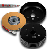 Fits 1970-1977 Ford F-150 F-250 F-350 Truck 5 & 6-Hole Steering Wheel Hub Adapter Kit -Black