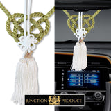 JUNCTION PRODUCE JP VIP Set Car Neck Rest Pillow Headrest Pink + GW Charm Kin Tsuna Rope