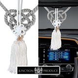 JUNCTION PRODUCE JP VIP Set Car Neck Rest Pillow Headrest Blue + SW Charm Kin Tsuna Rope