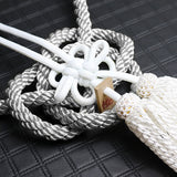 Junction Produce JP Purple Embroidery Set of Neck rest Pillows with Seatbelt Covers & SW Fusa Charm