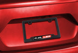 2Pcs Carbon Fiber Style ABS License Plate Tag Frame Cover with Car Trunk Emblems For 6.2L_LS3