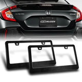 2PCS Black Diamond Cut Style License Plate Frame Covers – Front & Rear