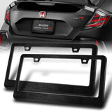2PCS Black Diamond Cut Style License Plate Frame Covers – Front & Rear