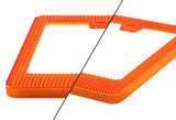 1PC Orange Diamond Cut Style License Plate Frame Covers – Front & Rear