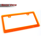 1PC Orange Diamond Cut Style License Plate Frame Covers – Front & Rear