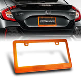 1PC Orange Diamond Cut Style License Plate Frame Covers – Front & Rear