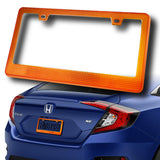 1PC Orange Diamond Cut Style License Plate Frame Covers – Front & Rear
