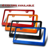 2PCS Red Diamond Cut Style License Plate Frame Covers – Front & Rear