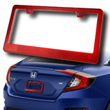 1PC Red Diamond Cut Style License Plate Frame Covers – Front & Rear