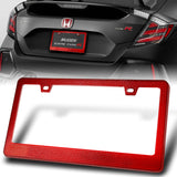 1PC Red Diamond Cut Style License Plate Frame Covers – Front & Rear