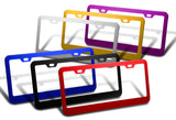 1PC Silver Aluminum Alloy License Plate Frame Cover – Front or Rear