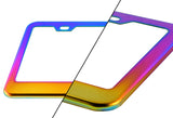 1PC Neo Chrome Aluminum Alloy License Plate Frame Cover – Front or Rear