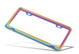 1PC Neo Chrome Aluminum Alloy License Plate Frame Cover – Front or Rear