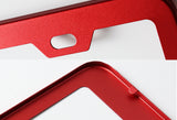 1PC Red Aluminum Alloy License Plate Frame Cover – Front or Rear