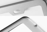 1PC Silver Aluminum Alloy License Plate Frame Cover – Front or Rear