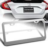 1PC Silver Aluminum Alloy License Plate Frame Cover – Front or Rear
