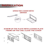 W-Power Carbon Look License plate frame TAG cover Frame W/Bracket