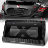 W-Power Carbon Look License plate frame TAG cover Frame W/Bracket