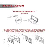 W-Power Red Real Carbon License plate Frame TAG cover W/Bracket