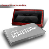 W-Power Red Real Carbon License plate Frame TAG cover W/Bracket