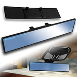 Broadway 400MM Wide Universal Interior Clip On Largest Visibility Rear View Mirror -Blue Tint Flat