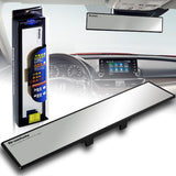 Broadway 400MM Wide Universal Interior Clip On Largest Visibility Rear View Mirror -Clear Tint Flat
