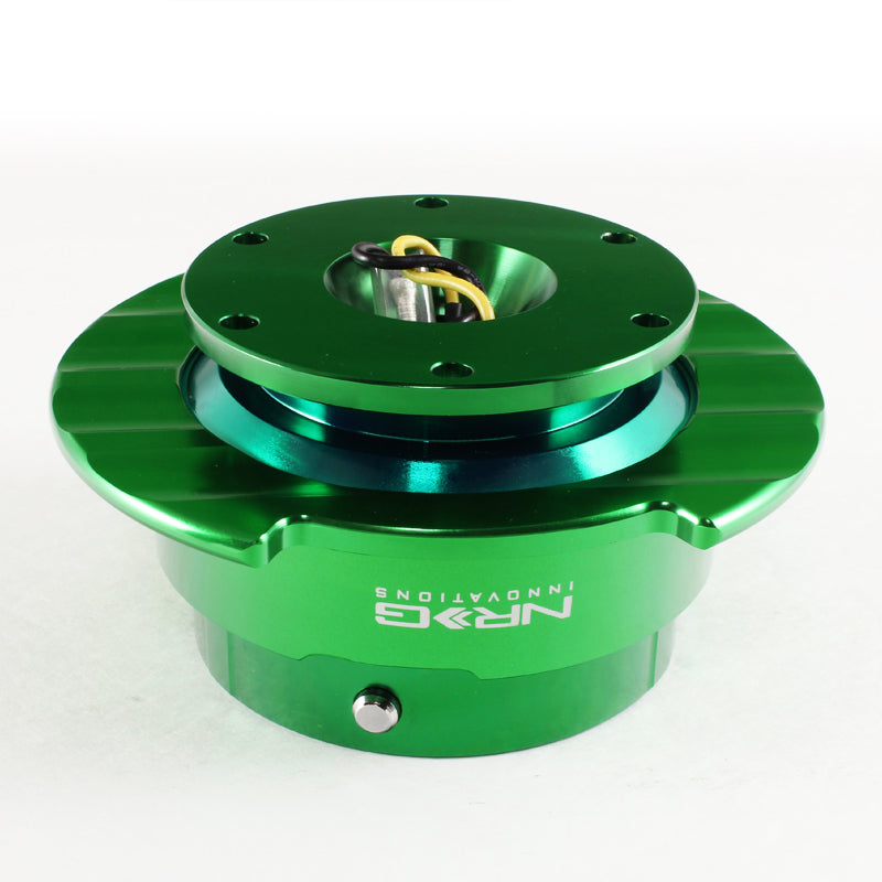NRG Green Ball Lock Aluminum 6-Bolt Steering Wheel Gen 2.5 Quick
