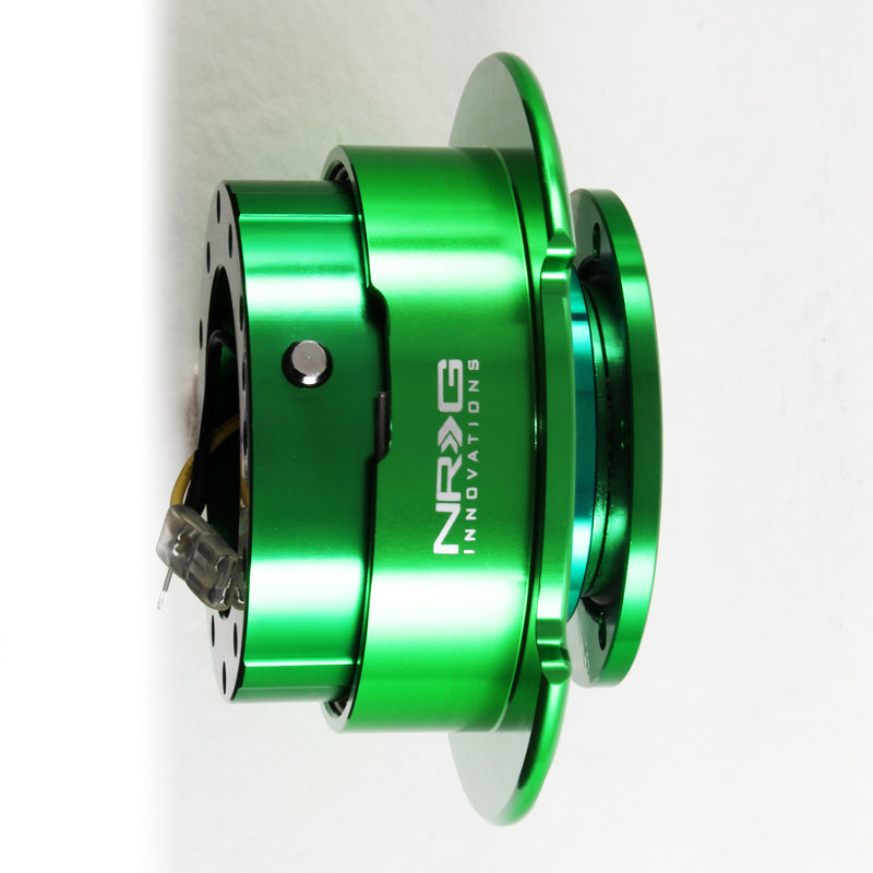 NRG Green Ball Lock Aluminum 6-Bolt Steering Wheel Gen 2.5 Quick
