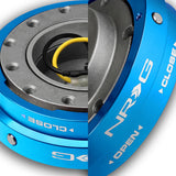 NRG Blue Aluminum 1.25 Thin 6-Bolt Steering Wheel Universal Short Hub Adapter Quick Release Spacer -SRK-400BL