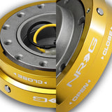 NRG Golden Aluminum 1.25 Thin 6-Bolt Steering Wheel Universal Short Hub Adapter Quick Release Spacer -SRK-400C-GD