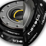 NRG Carbon Fiber Look Aluminum 1.25 Thin 6-Bolt Steering Wheel Universal Short Hub Adapter Quick Release Spacer -SRK-400CF