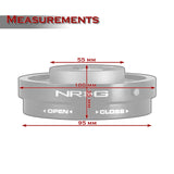 NRG Carbon Fiber Look Aluminum 1.25 Thin 6-Bolt Steering Wheel Universal Short Hub Adapter Quick Release Spacer -SRK-400CF