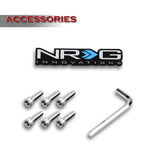 NRG Neo Chrome Aluminum 1.25 Thin 6-Bolt Steering Wheel Universal Short Hub Adapter Quick Release Spacer -SRK-400MC