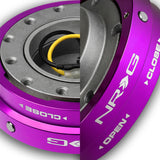 NRG Purple Aluminum 1.25 Thin 6-Bolt Steering Wheel Universal Short Hub Adapter Quick Release Spacer -SRK-400PP