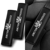 2x Black JP JUNCTION PRODUCE VIP Embroidery Car Seat Belt Covers Shoulder Pads