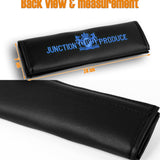 2x JP JUNCTION PRODUCE VIP Blue Embroidery Car Seat Belt Covers Shoulder Pads