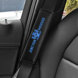 2x JP JUNCTION PRODUCE VIP Blue Embroidery Car Seat Belt Covers Shoulder Pads