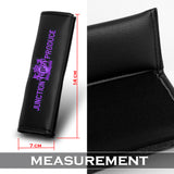 2x JP JUNCTION PRODUCE VIP Purple Embroidery Car Seat Belt Covers Shoulder Pads