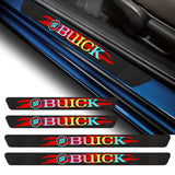 Carbon Fiber Car Door Scuff Sill Cover Panel Step Protector For Buick 4PCS Set