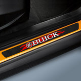 4PCS Set Carbon Fiber Car Door Scuff Sill Cover Panel Step Protector For Buick