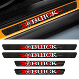 4PCS Set Carbon Fiber Car Door Scuff Sill Cover Panel Step Protector For Buick