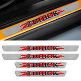 For Buick Carbon Fiber Car Door Scuff Sill Cover Panel Step Protector 4PCS Set