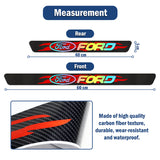 New 4PCS Set Carbon Fiber Car Door Scuff Sill Cover Panel Step Protector For Ford